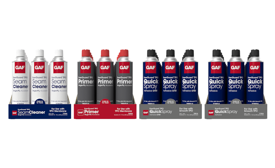 GAF introduces four aerosol products in EverGuard TPO line