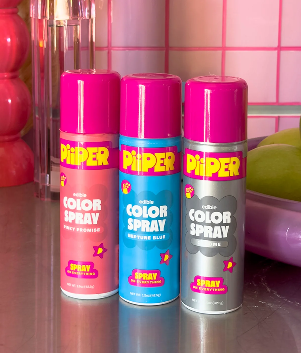 PiiPER launches edible aerosol colour spray range